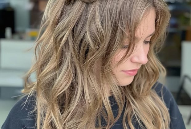Teddy Bronde Hair Colour: Face-Framing Highlights