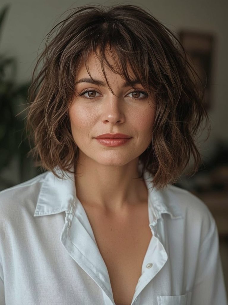 The Side-Part Bob for Thin Hair Older Women
