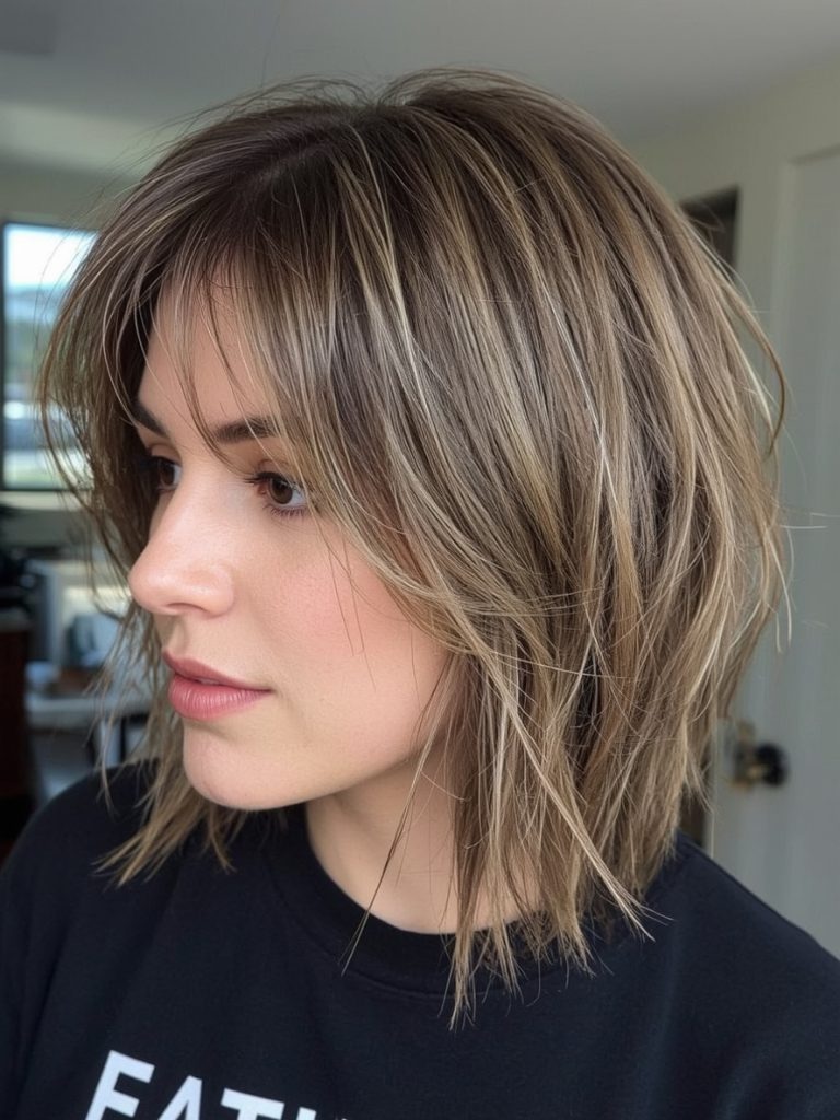 The Stacked Bob for Thin Hair Older Women
