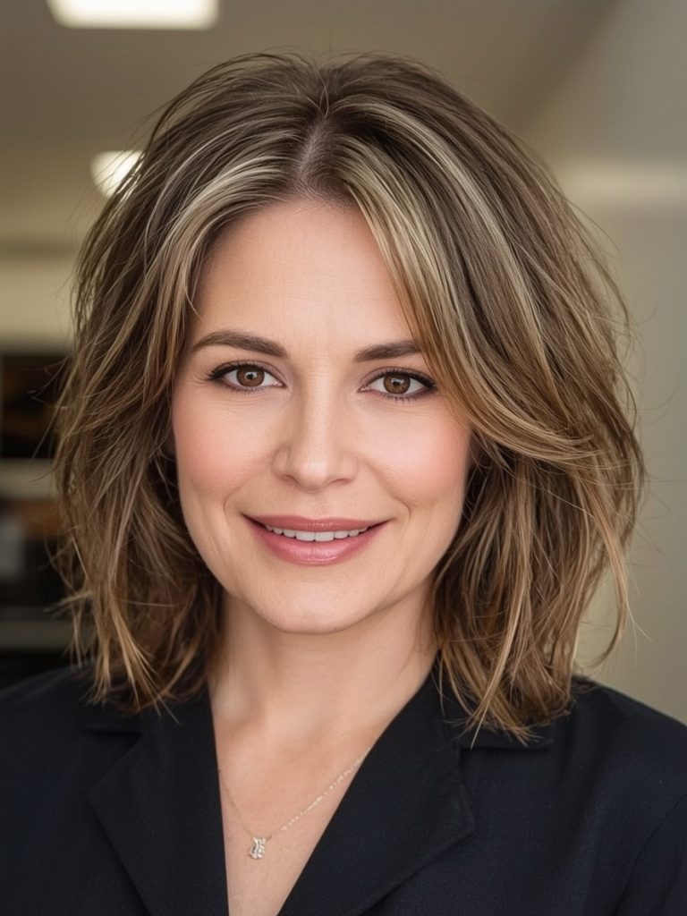 The Wavy Bob for Thin Hair Older Women
