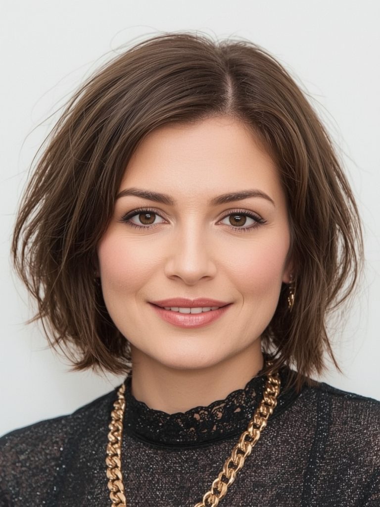 Hairstyle For Thin Fine Hair Over 50: Graduated Bob