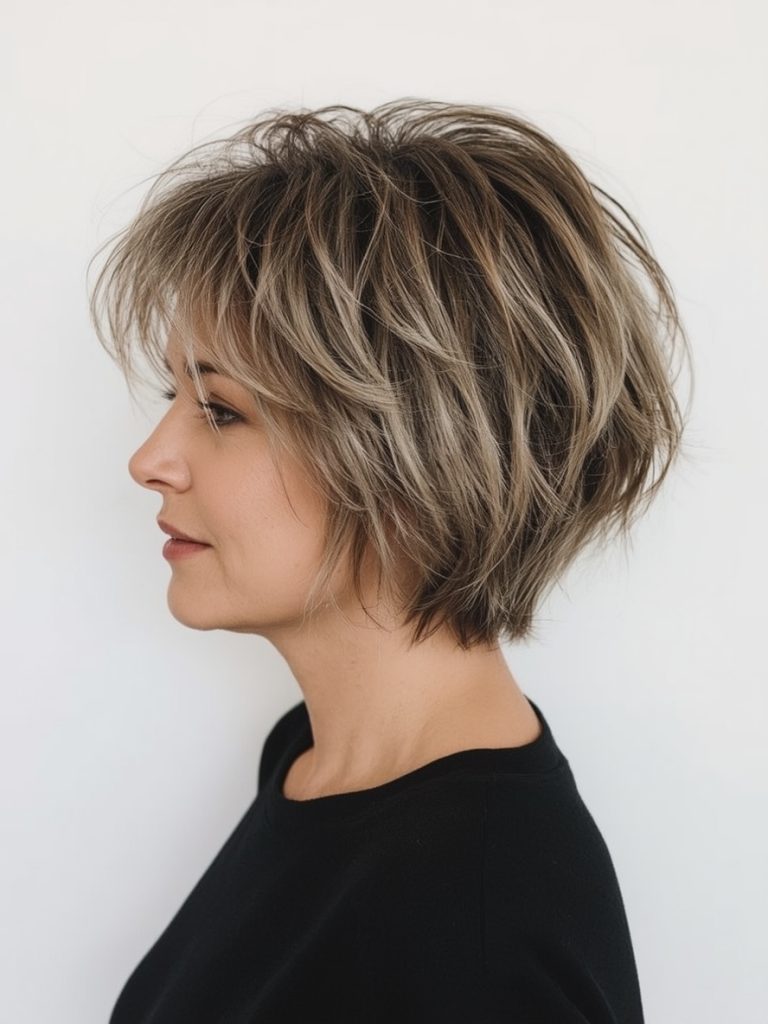 Hairstyles For Thin Fine Hair Over 60: The Chin-Length Textured Bob