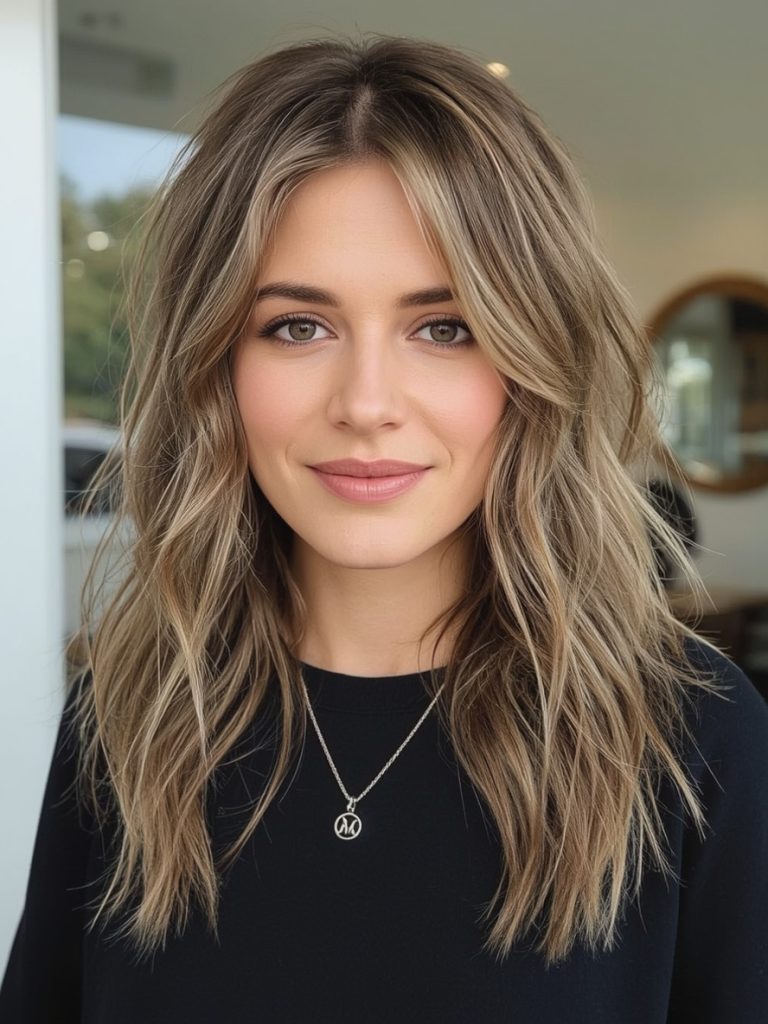 Feathered Layers for Long Hair Older Women