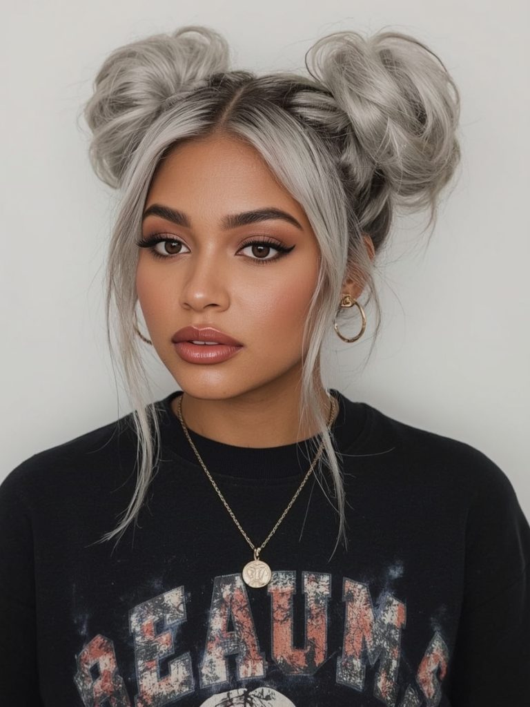 Long Silver Waves on Dark Skin