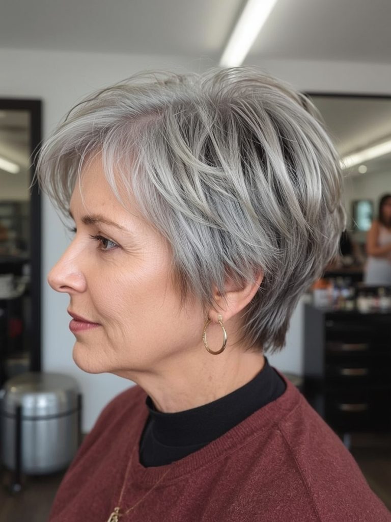 Hairstyles For Thin Fine Hair Over 60: The Shaggy Chic
