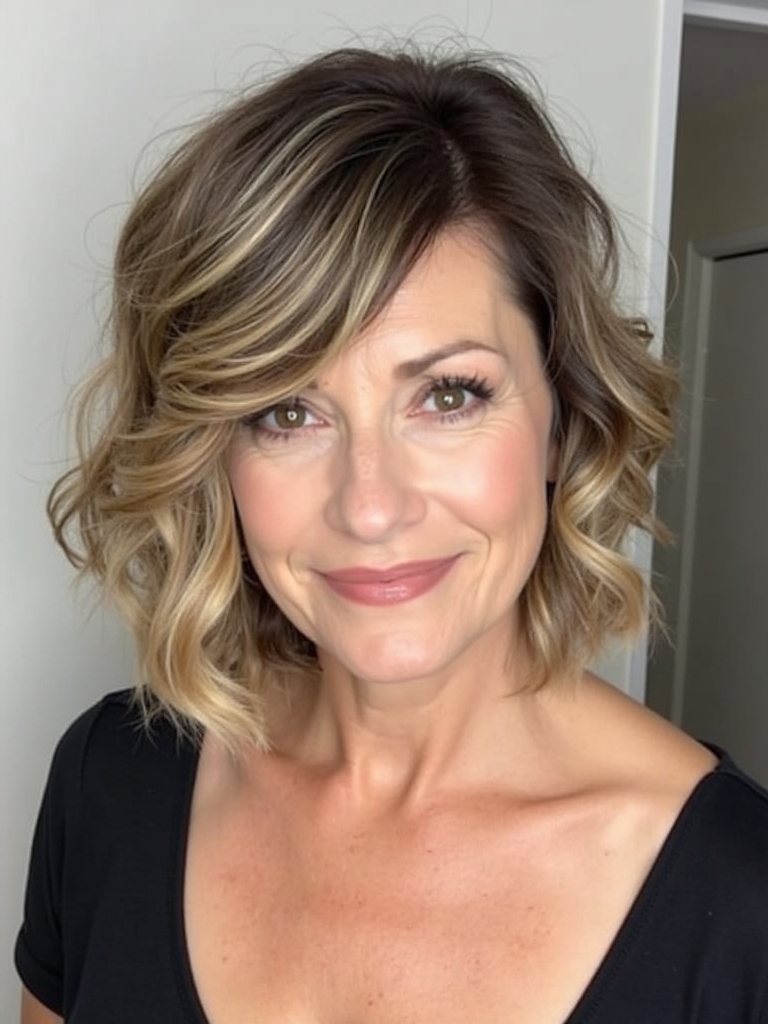 Hairstyles For Thin Fine Hair Over 60: Tucked Behind The Ear with Added Texture