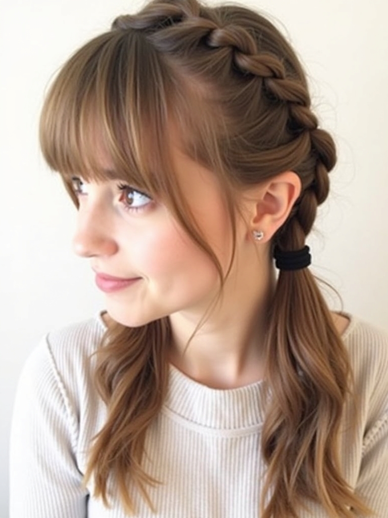 Cute Easy Hairstyles: Space Bun Pigtails