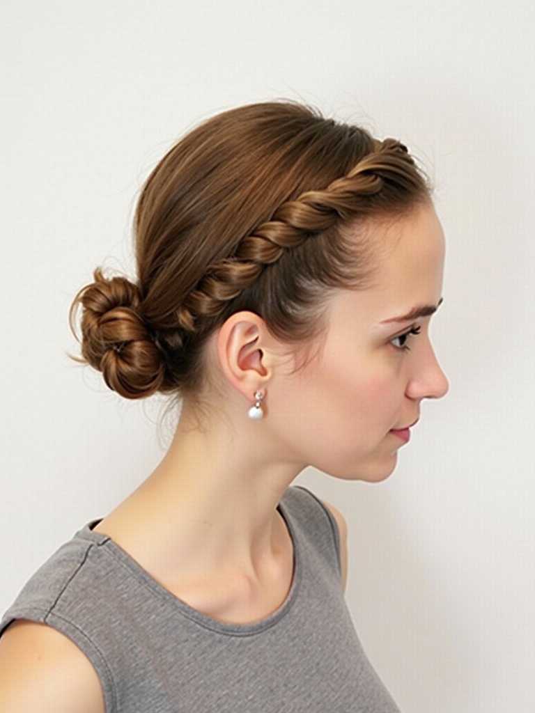 Cute Easy Hairstyles: Accessorized Low Braid