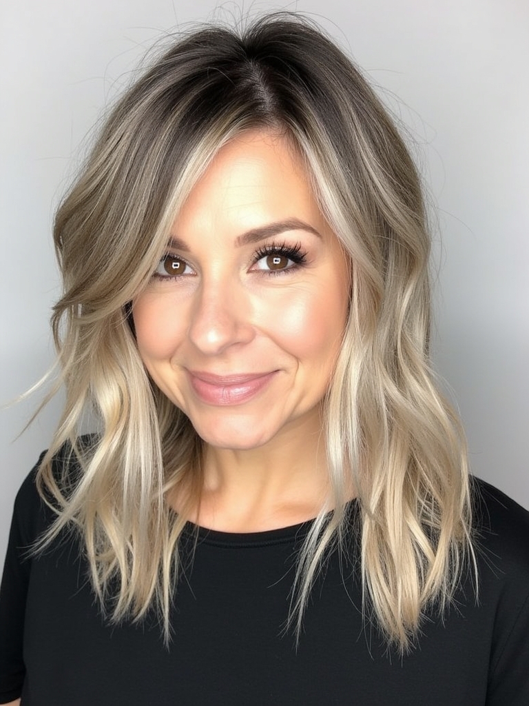 Hairstyles For Thin Fine Hair Over 60: Soft Curls with a Deep Side Part