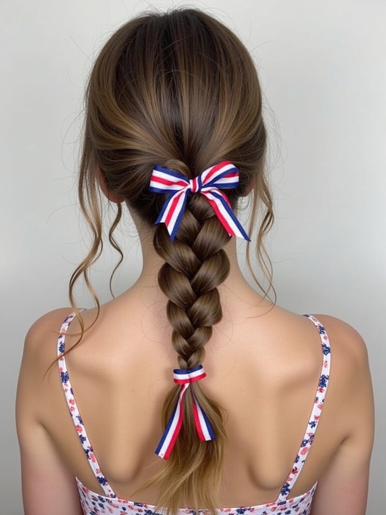 Cute Easy Hairstyles: Scarf-Wrapped Braid