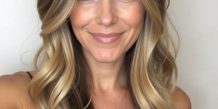 Hairstyles For Thin Fine Hair Over 60: Side Part with Tousled Texture