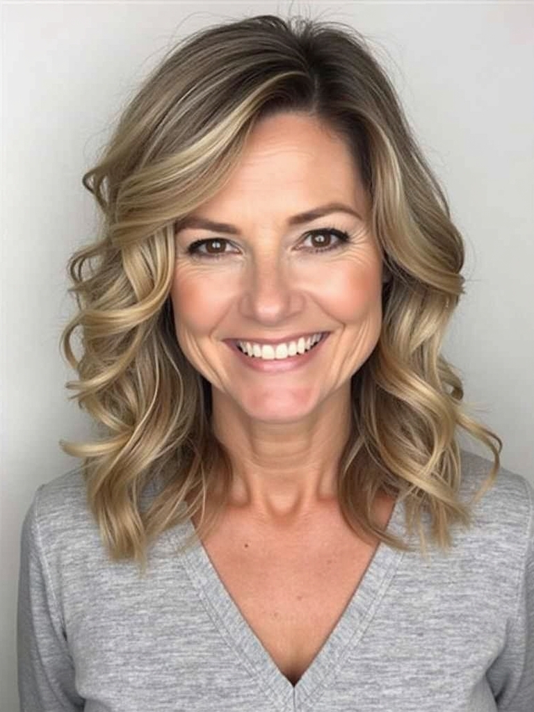 Hairstyles For Thin Fine Hair Over 60: Rounded Bob with Volume at the Roots