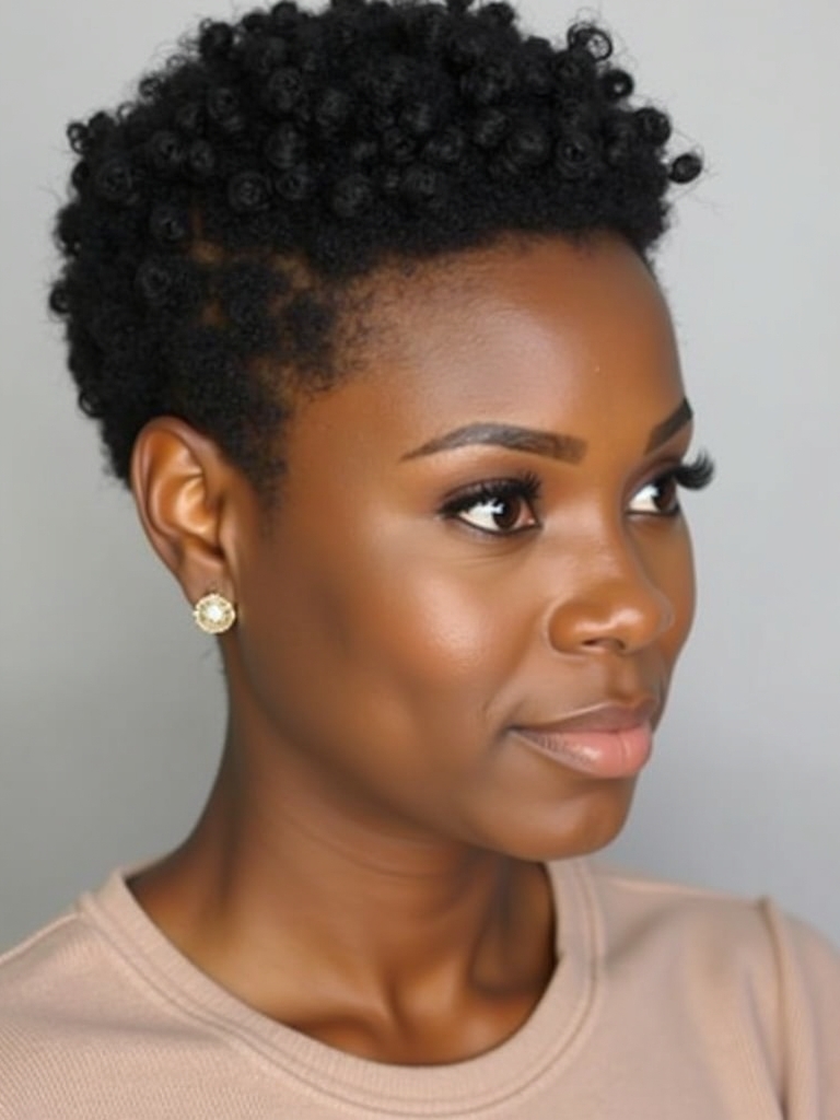 Short Pixie Haircuts for Black Women 50: Side Swept Bangs