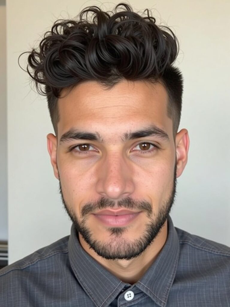 Curly Hairstyles for Guys: The Buzz Cut