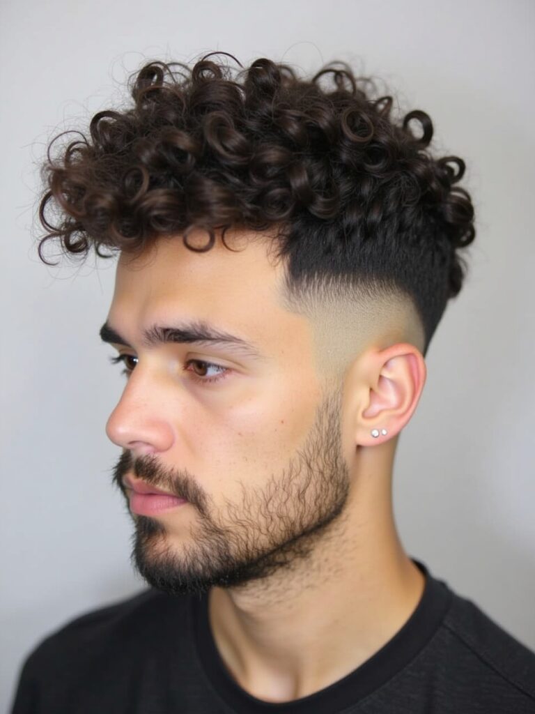 Curly Hairstyles for Guys: The Tapered Sides