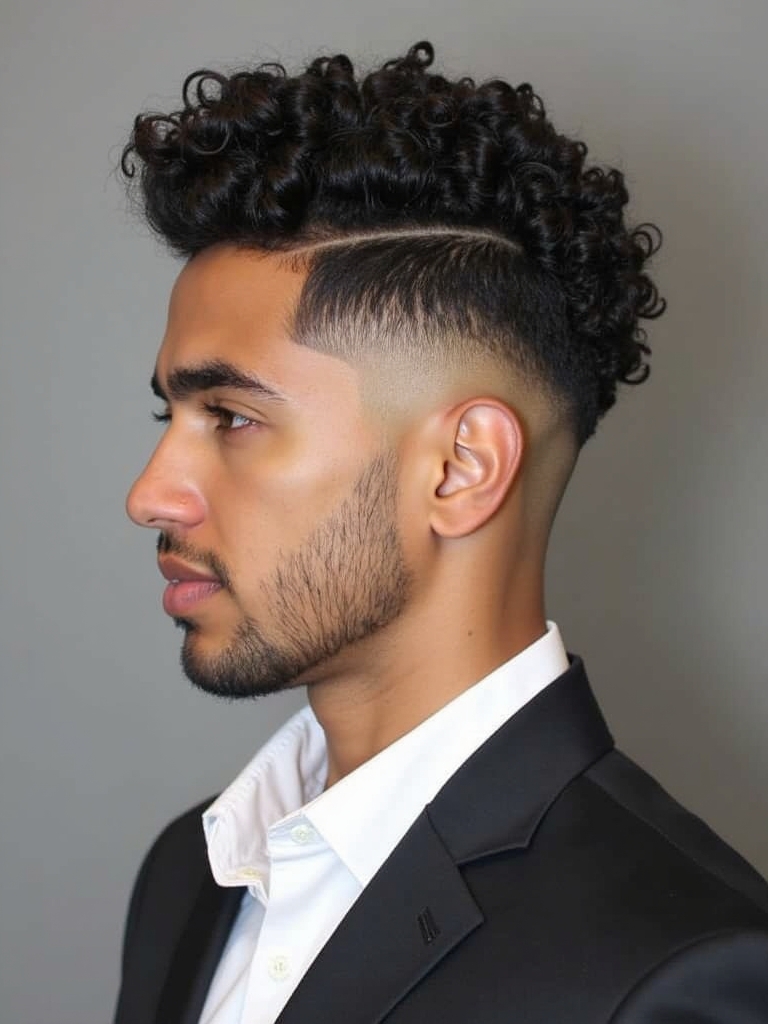 Curly Hairstyles for Guys: The Man Bun