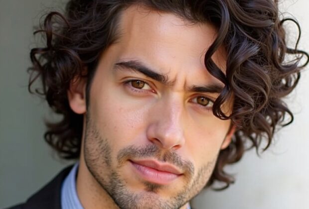 Curly Hairstyles for Guys: The Fade with Curls on Top