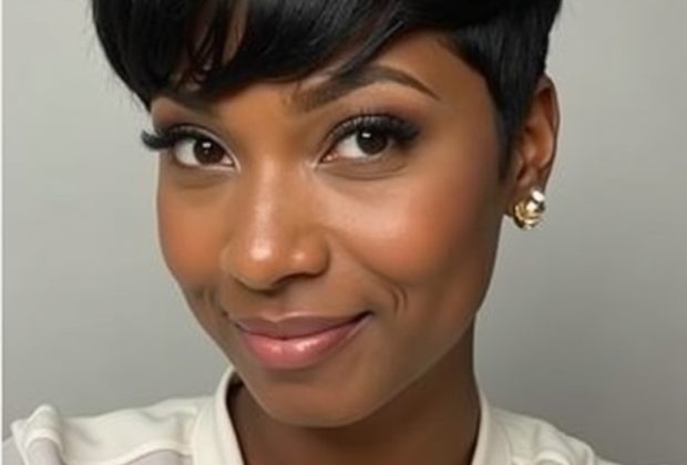 Short Pixie Haircuts for Black Women 50: Silver Siren Pixie