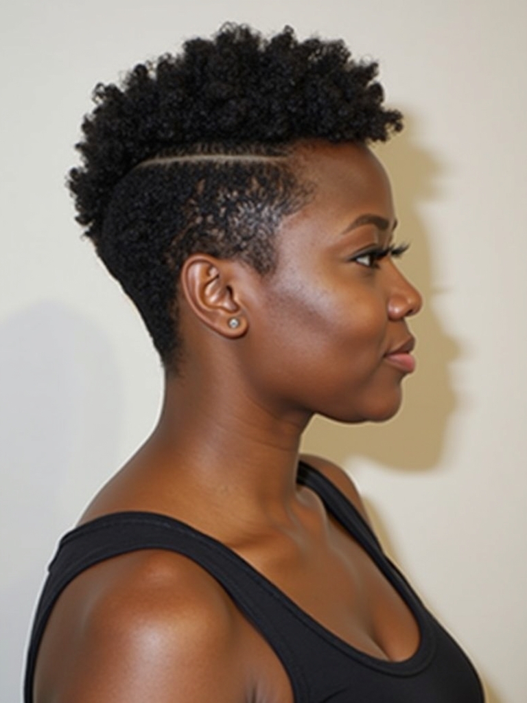 Short Pixie Haircuts for Black Women 50: Classic Tapered