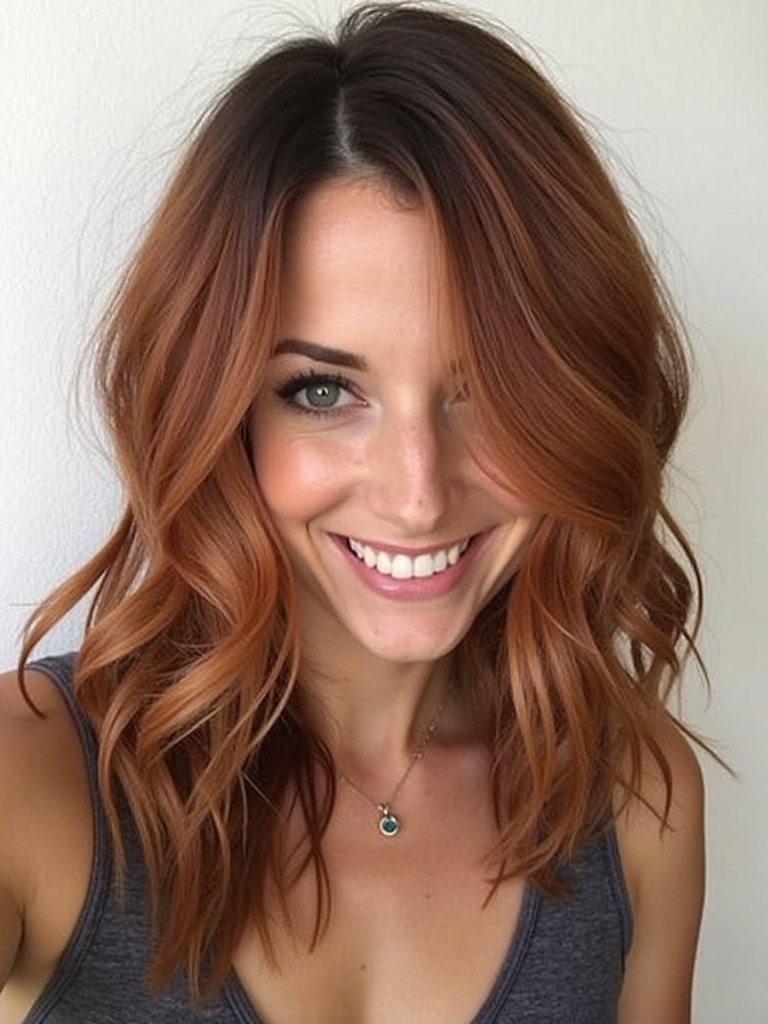 40 Edgy Hair Color Ideas Copper: Copper with Magenta Underlights