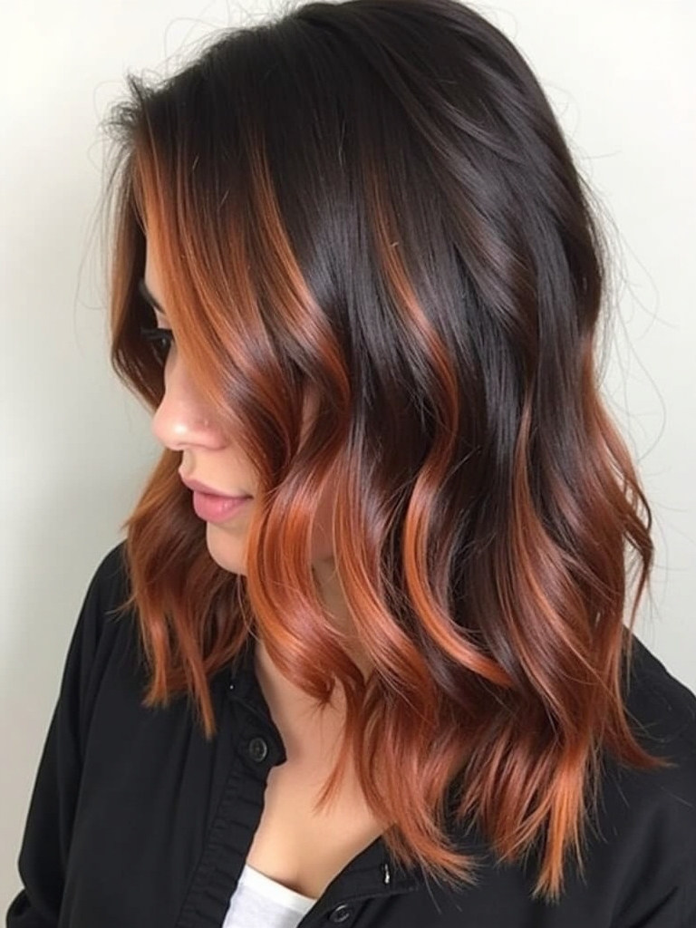 40 Edgy Hair Color Ideas Copper: Auburn Copper Blend