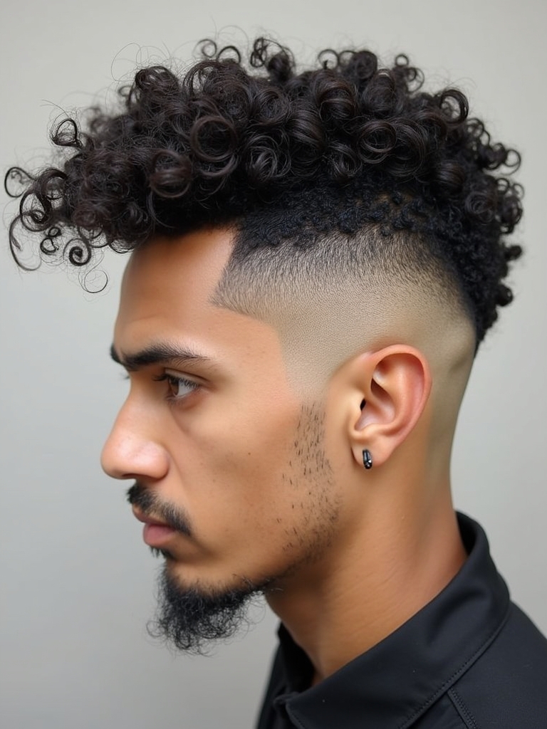 Hairstyles for Men Curly Hair: The Loose Bun with Face-Framing Curls
