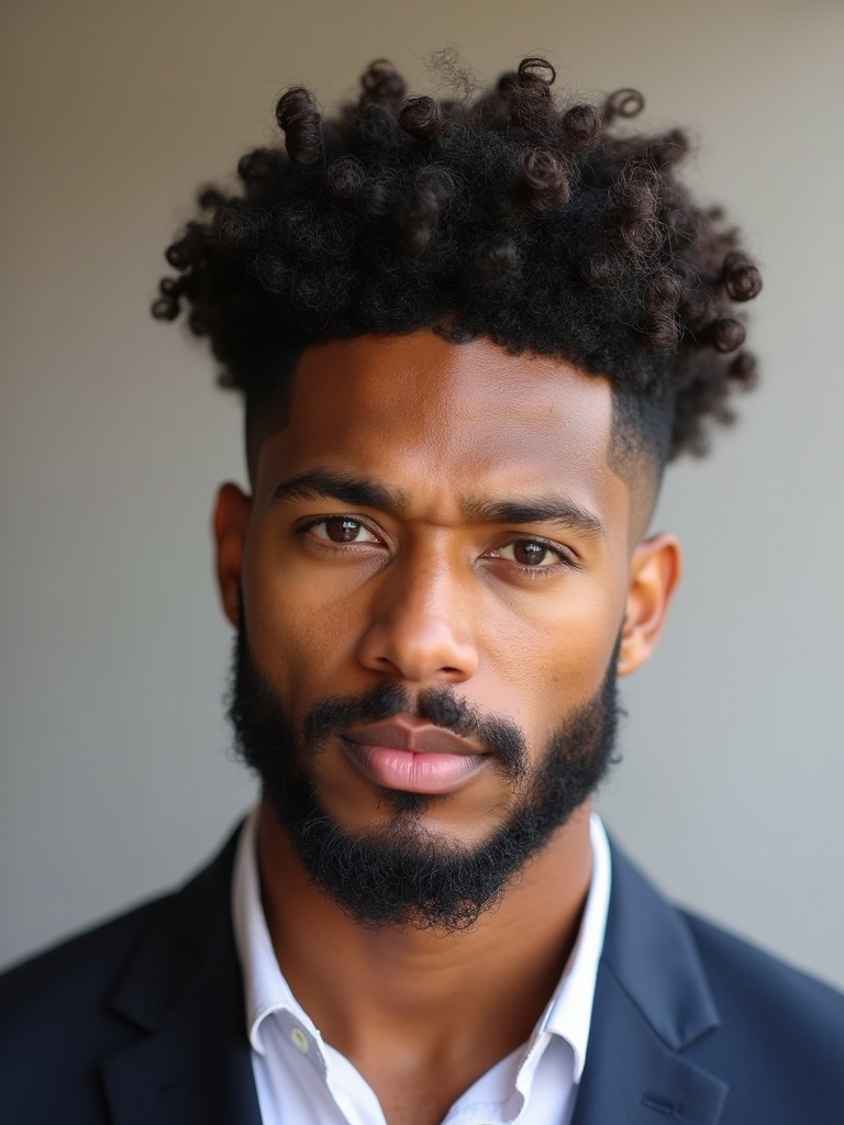 Men's Short Curly Hairstyle: The Short Curly Caesar Cut
