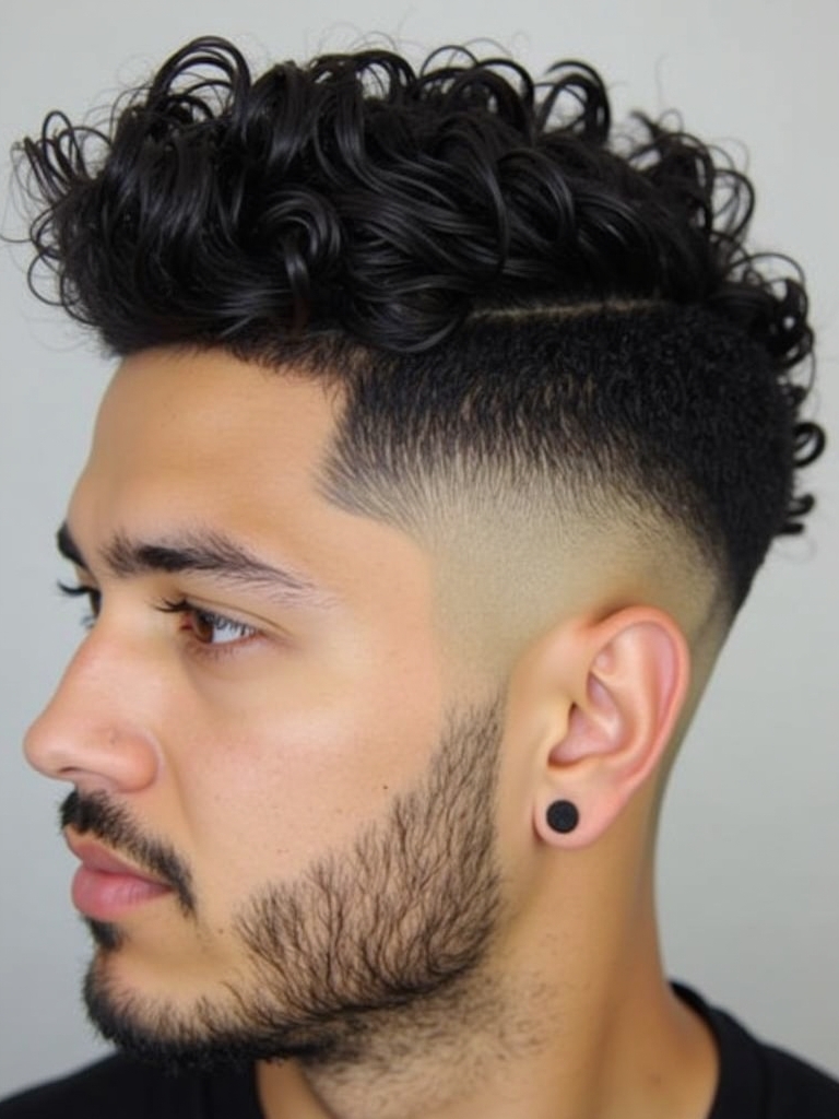 Hairstyles for Men Curly Hair: The Wavy Fringe