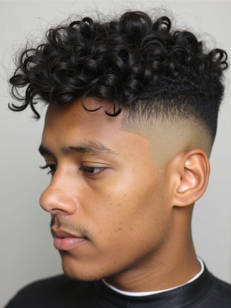 Hairstyles for Men Curly Hair: The Tight Coils with Shape-Up