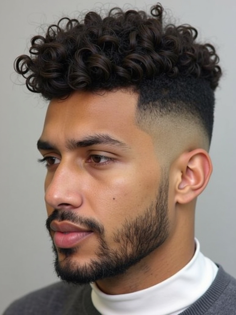 Hairstyles for Men Curly Hair: The Faux Hawk with Curls