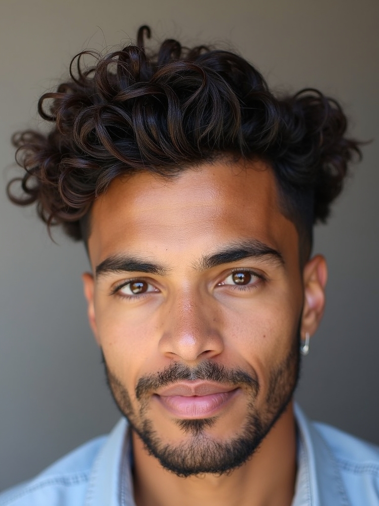 Hairstyles for Men Curly Hair: The Short Curly Afro