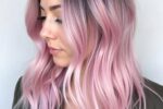 Braided Crown with Pink Highlights: 40 Pink Hair Color Ideas in the Back