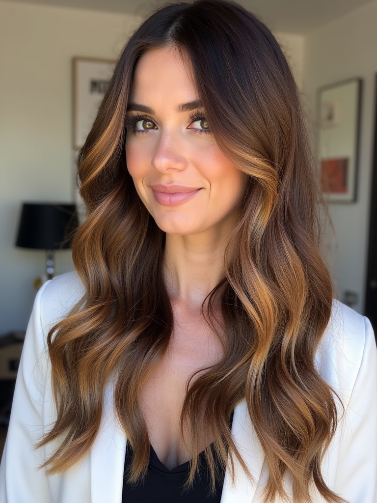 Fall Brown Hair With Burnt Sugar Melt