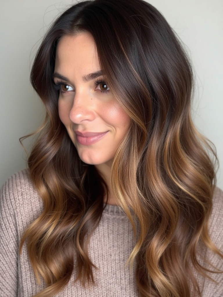 Fall Brown Hair With Sienna Sunrise