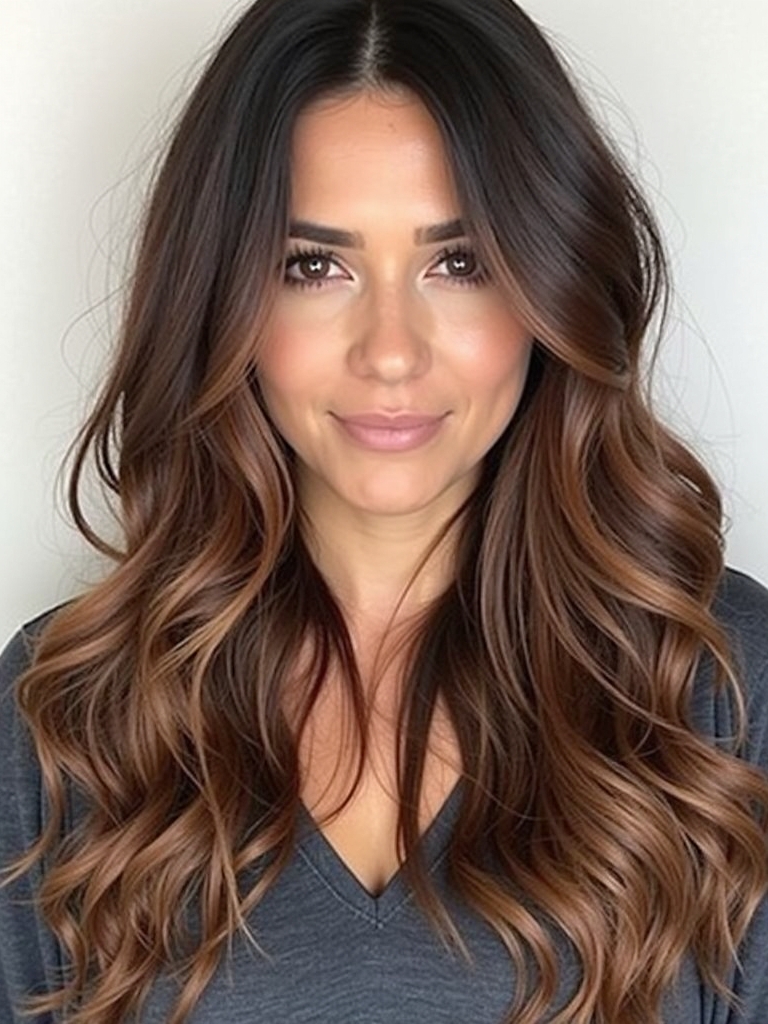 Hair Color Ideas For Brunettes : Bronze Babylights