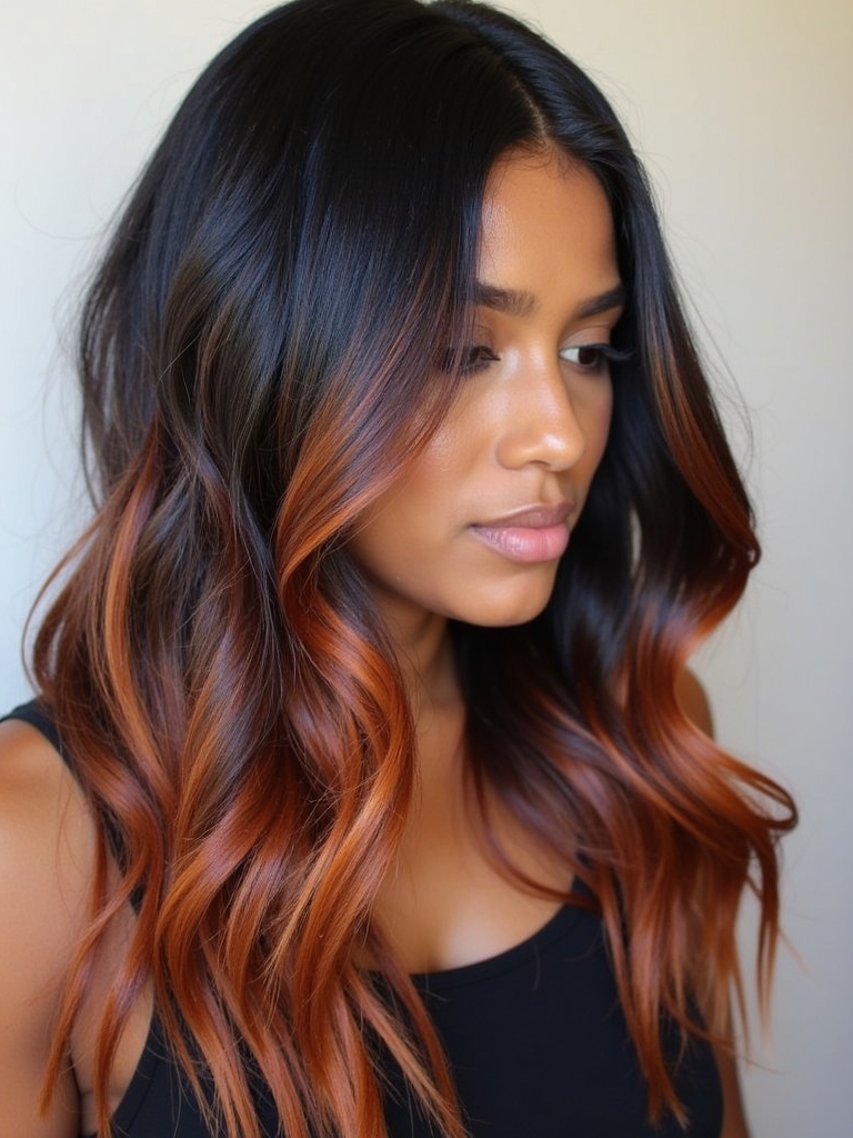 40 Edgy Hair Color Ideas Copper: Reverse Copper Ombre