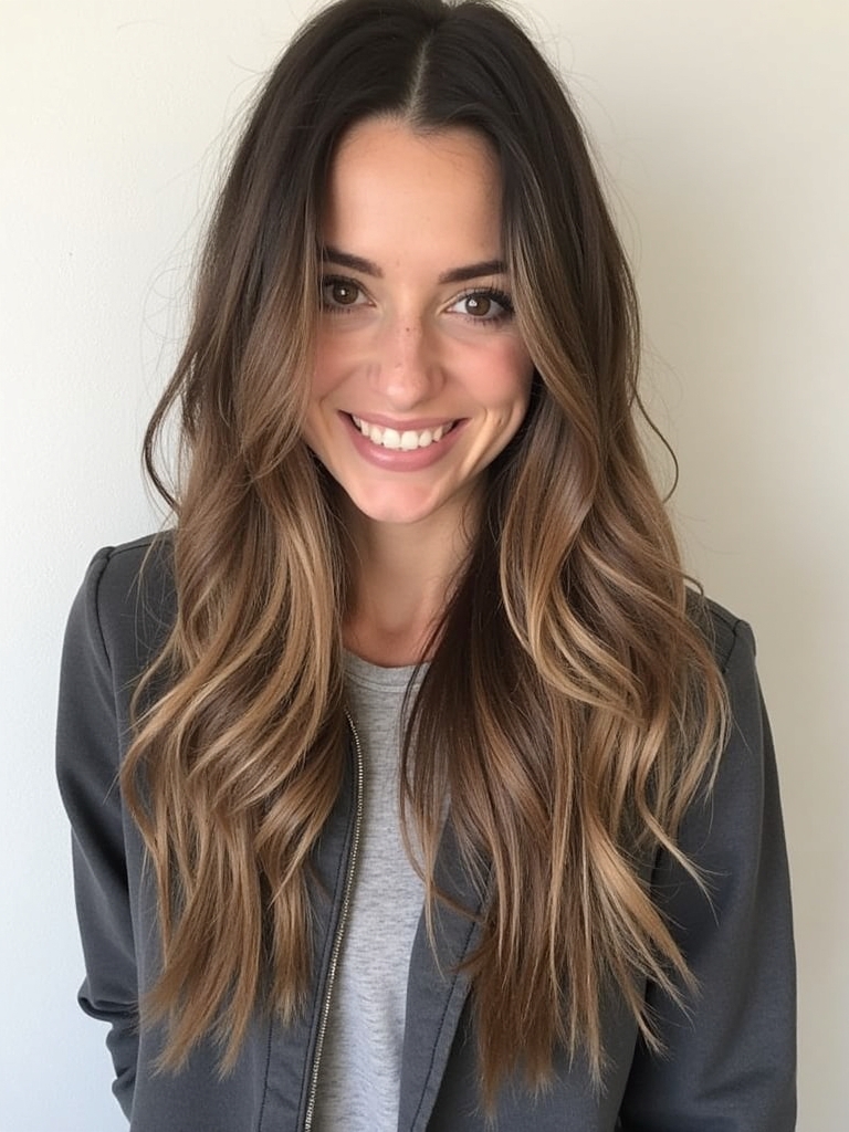 Hair Color Ideas For Brunettes : Dark Teal Underlights