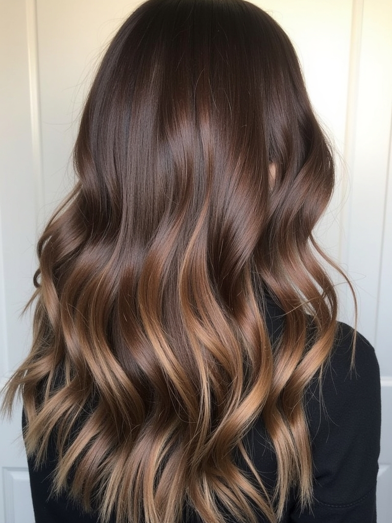 Fall Brown Hair With Bronze Shimmer