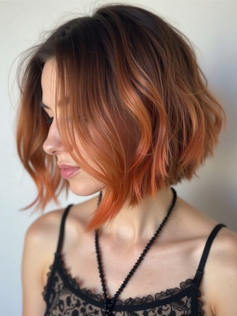 Copper Streaks on Black Hair: 51 Captivating Copper Hair Color Ideas