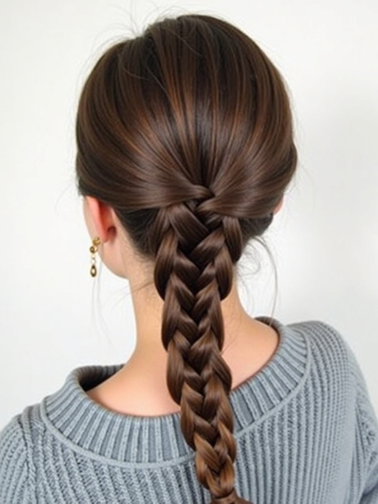 Braided Low Ponytail Updo