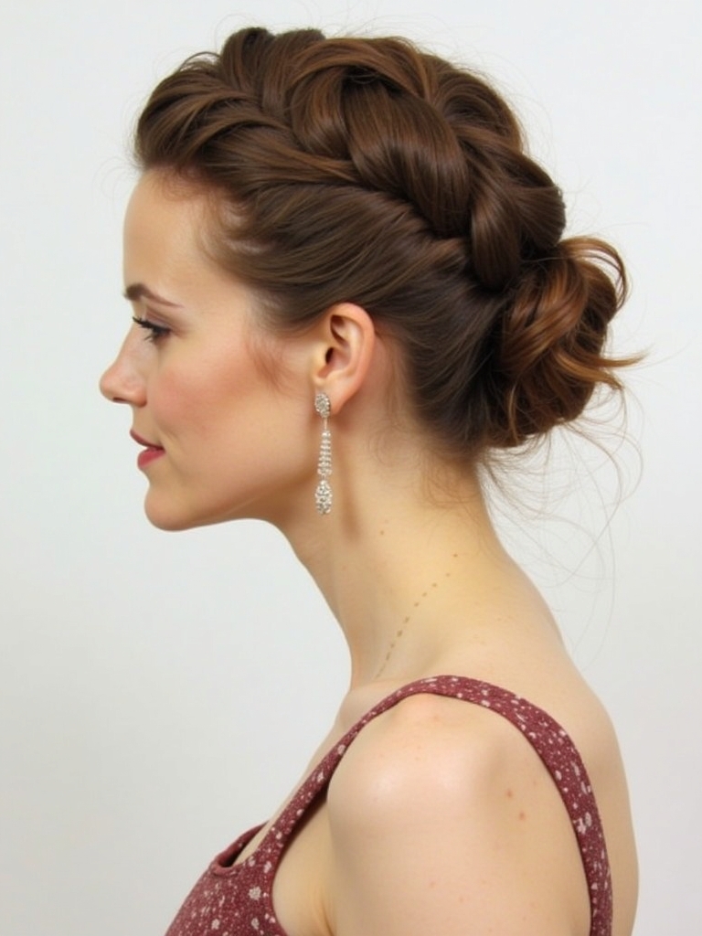 Braided Half-Up Half-Down Updo