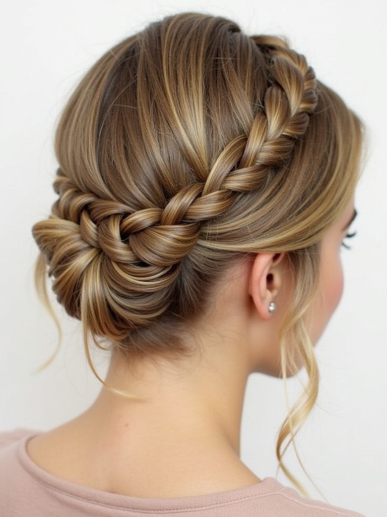 Braided Ballerina Bun Updo