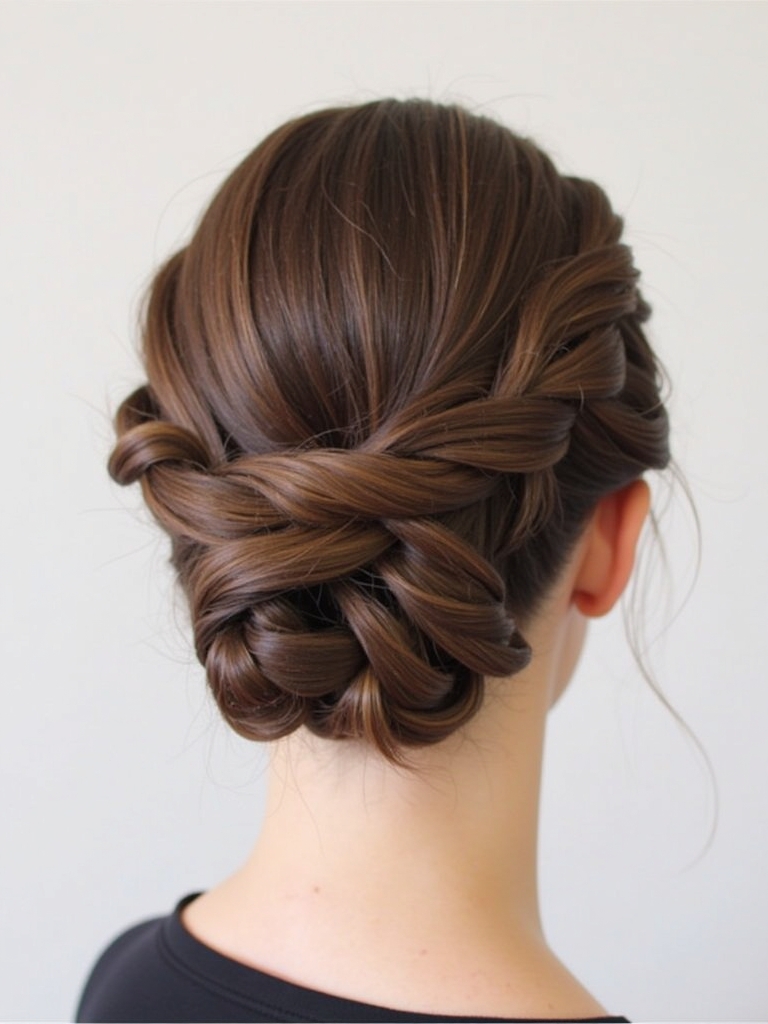 Braided Space Buns Updo