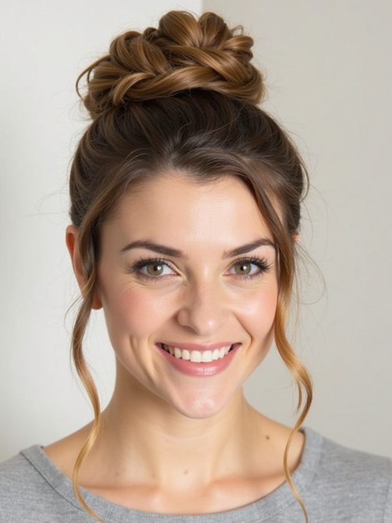 Braided Rose Bun Updo