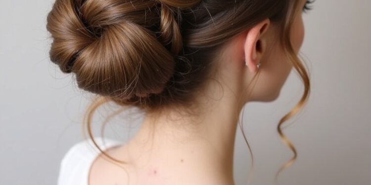 Braided Side Sweep Updo