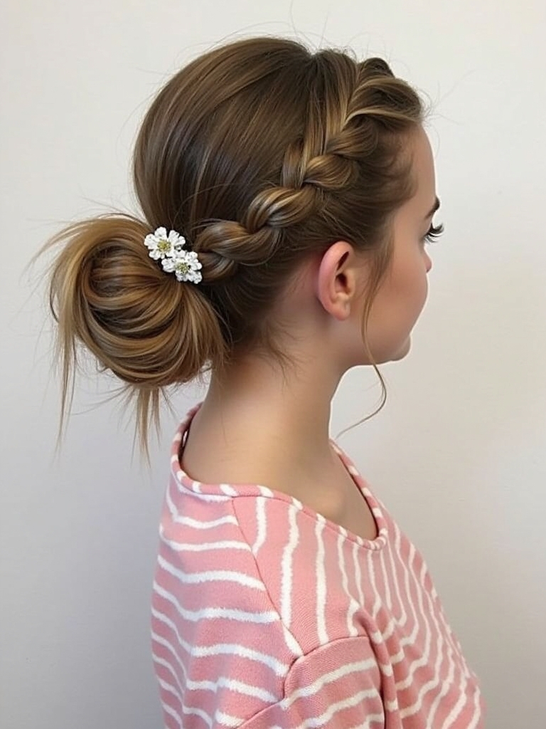 Rope Braid Updo with Texture