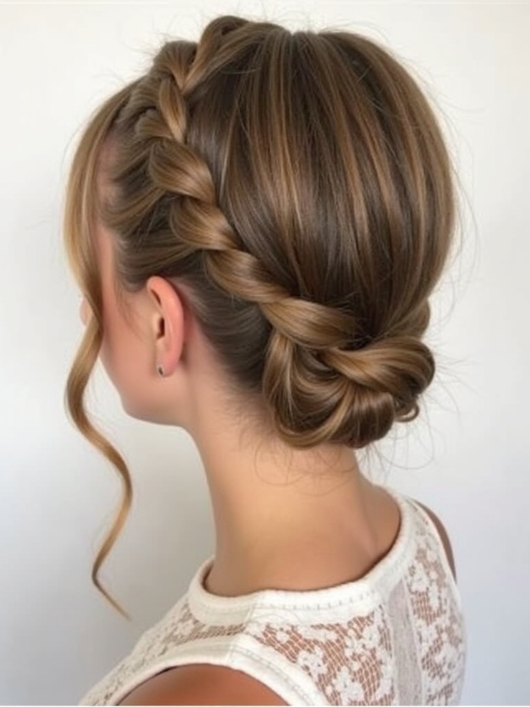 Braided Faux Hawk Updo