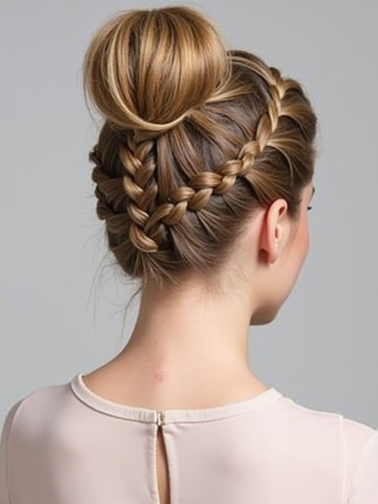 Fishtail Braid Chignon Updo