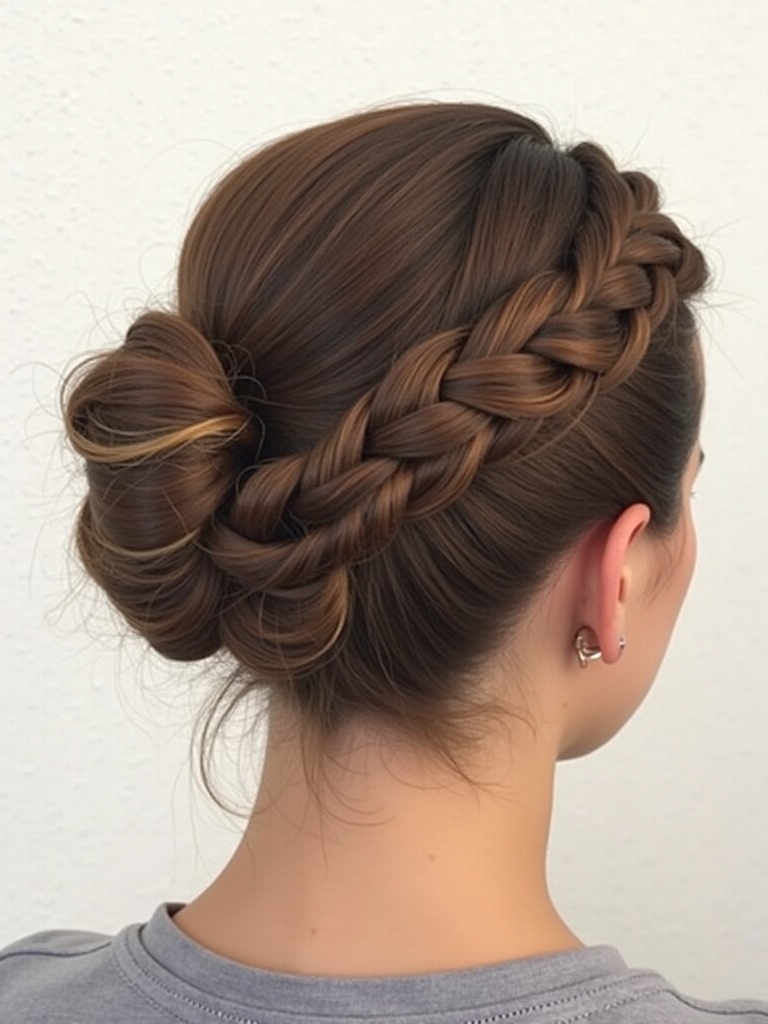 Braided Top Knot Updo