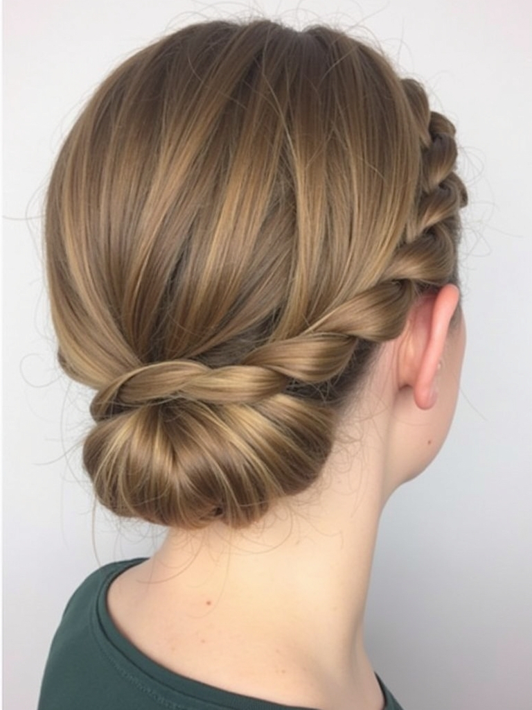 Waterfall Braid Updo with Loose Curls